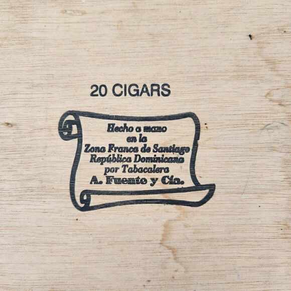 ARTURO FUENTE Double Chateau Wood Cigar Box Empty Dominican Republic Decor - Picture 7 of 12